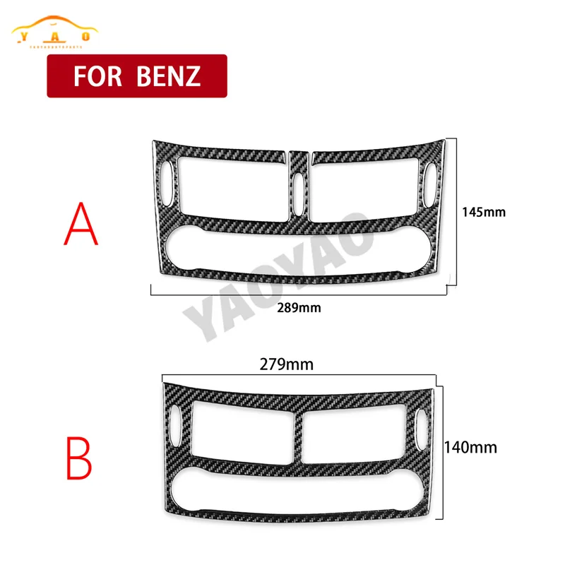 

Carbon Fiber For Mercedes Benz E Class W211 2003-2009 Car Central Console Air Conditioning Outlet Panel Frame Decoration