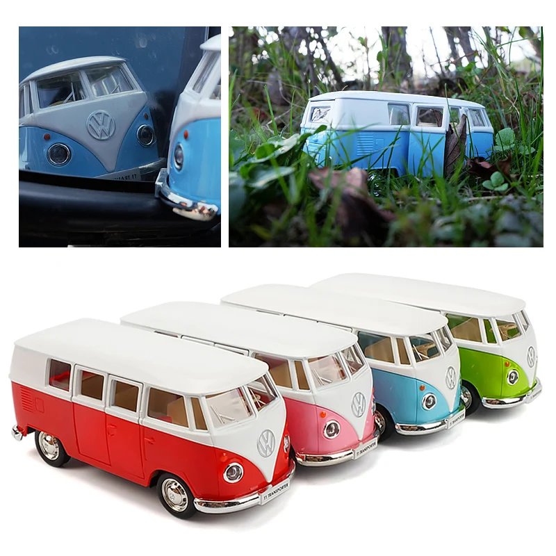 1/36 Diecasts Volkswagen Miniature Cars VW T1 Bus Toys Alloy Diecasts Scale Metal Collection Cars Models Vehicles Kids Toy Cars