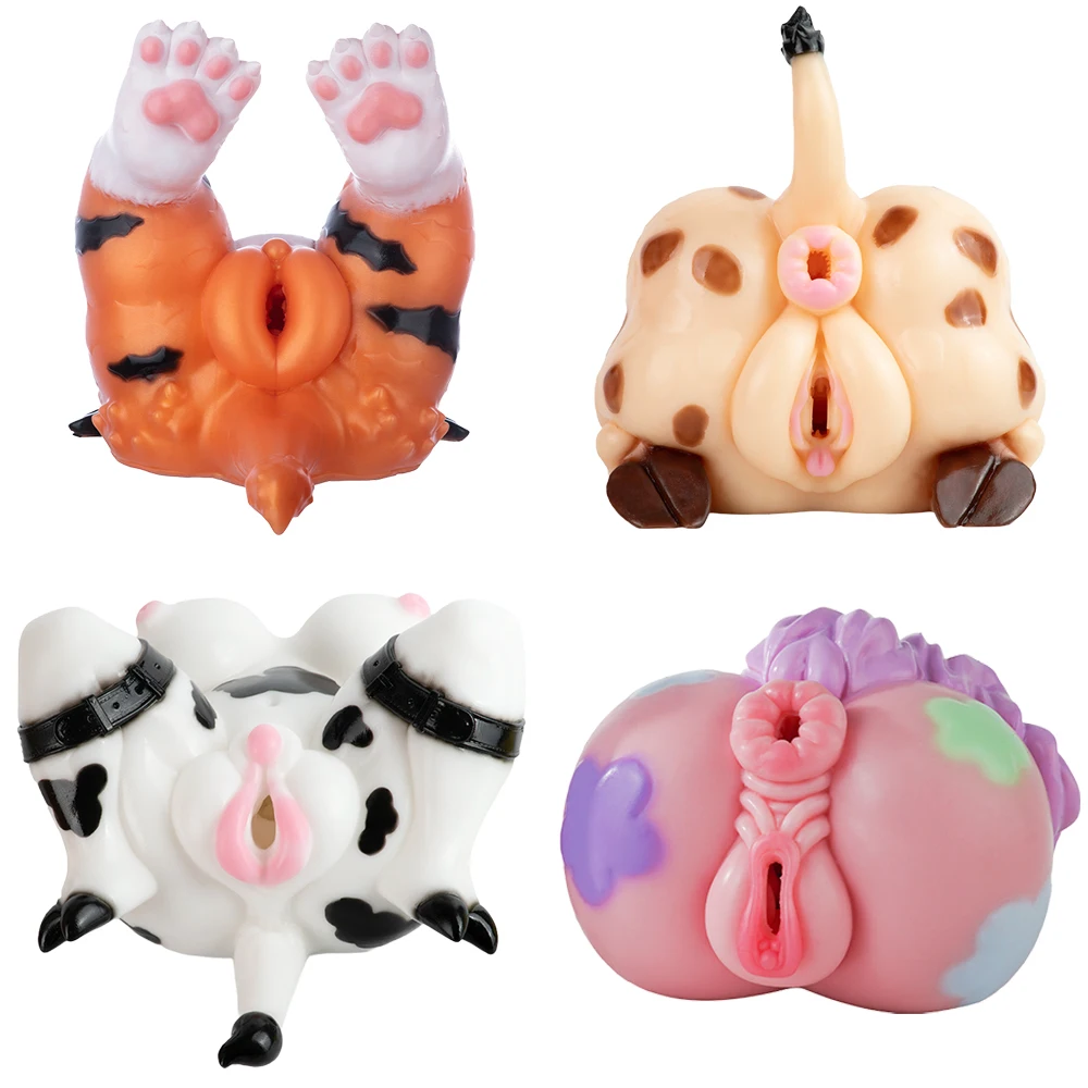 GEEBA Creative Style Butt Design Male Masturbator Soft Slicone Pocket Pussy Adult Onahole Realistic Vagina Textured Adult Toys