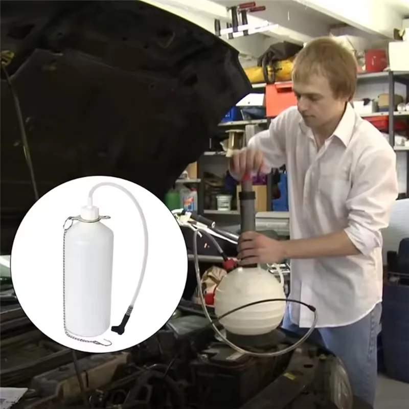 ABBK-bouteille de purge de liquide de frein 1L ensemble d'outils de purge de frein système de freinage d'extracteur de liquide de frein automatique Flexible