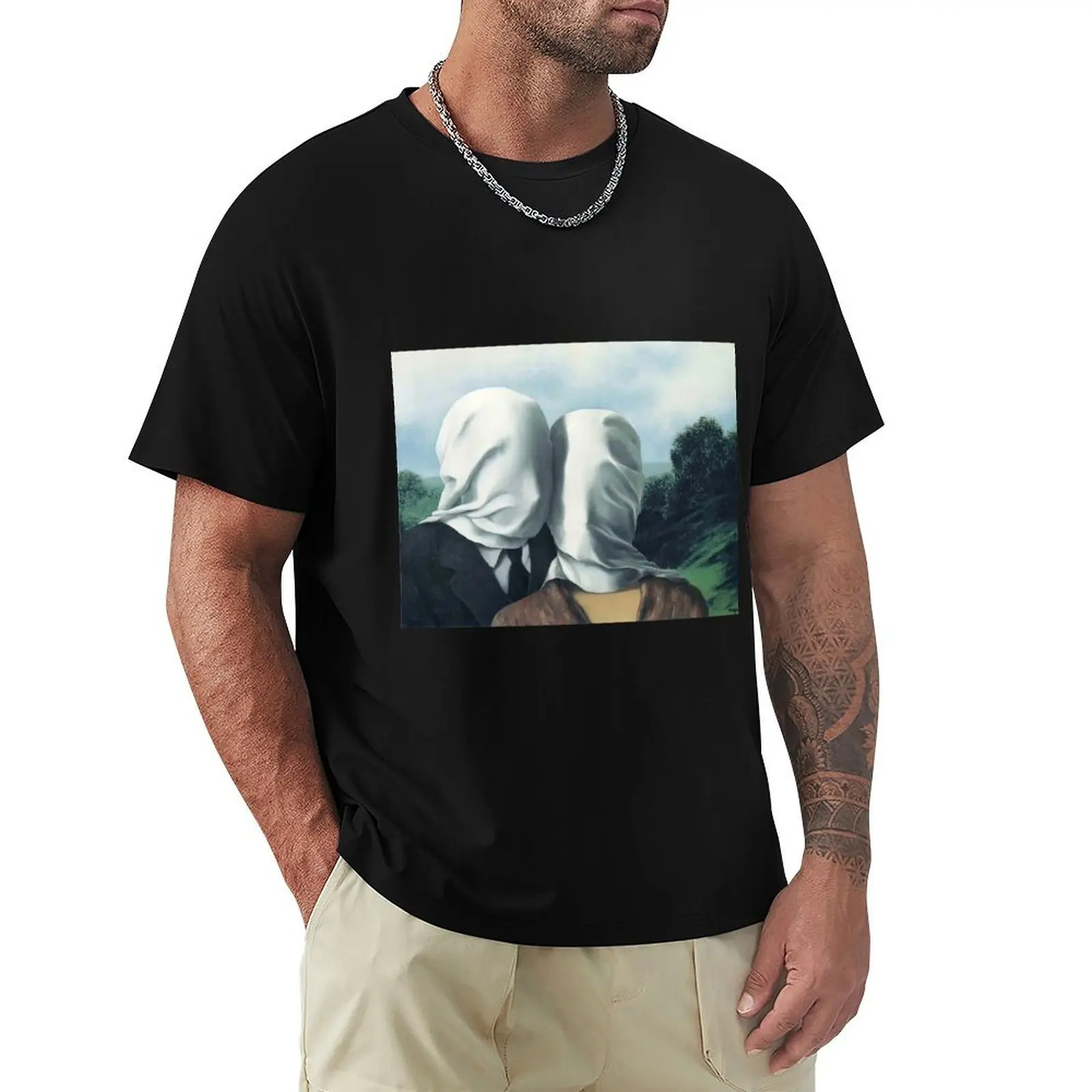 rené magritte surrealism art T-Shirt Vintage Style Printed Top