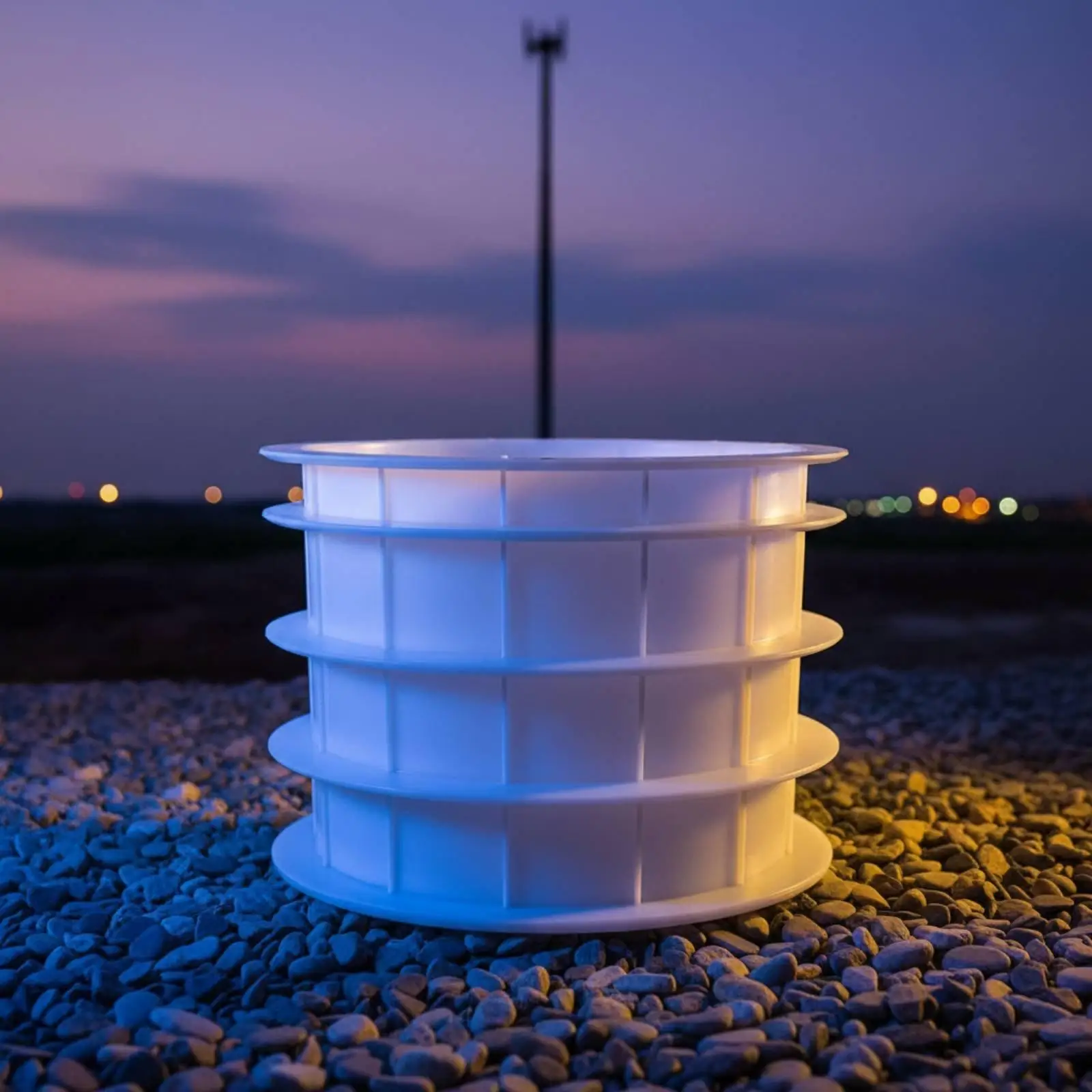Plastic Cylindrical Concrete Form Mold for Photovoltaic Pier Column Base Casting Reusable Construction Formwork Tool