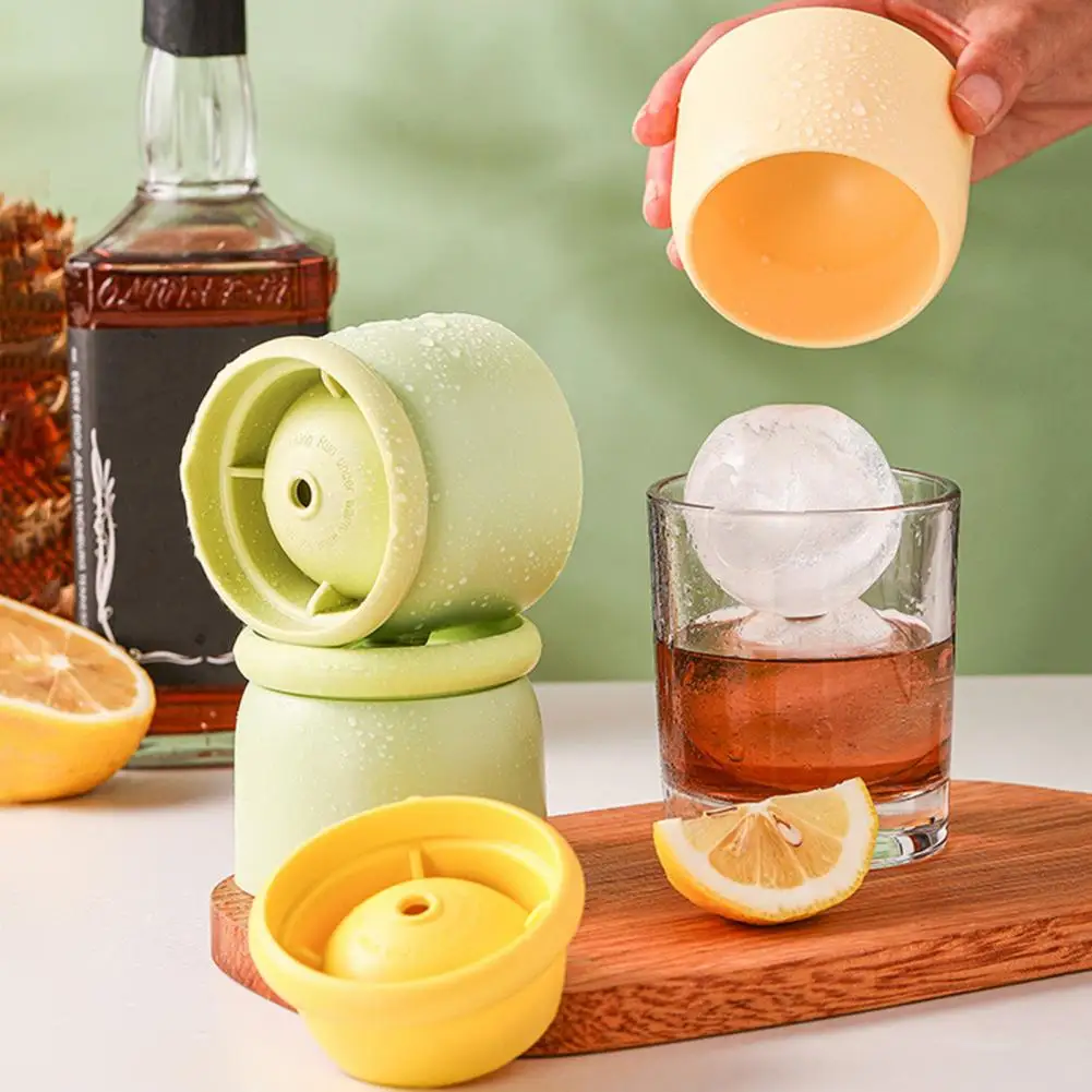 Bandeja de silicona para bolas de hielo, molde esférico para cubitos de hielo, fabricante de bolas de hielo de silicona para whisky, vino y cócteles, congelación rápida sin burbujas