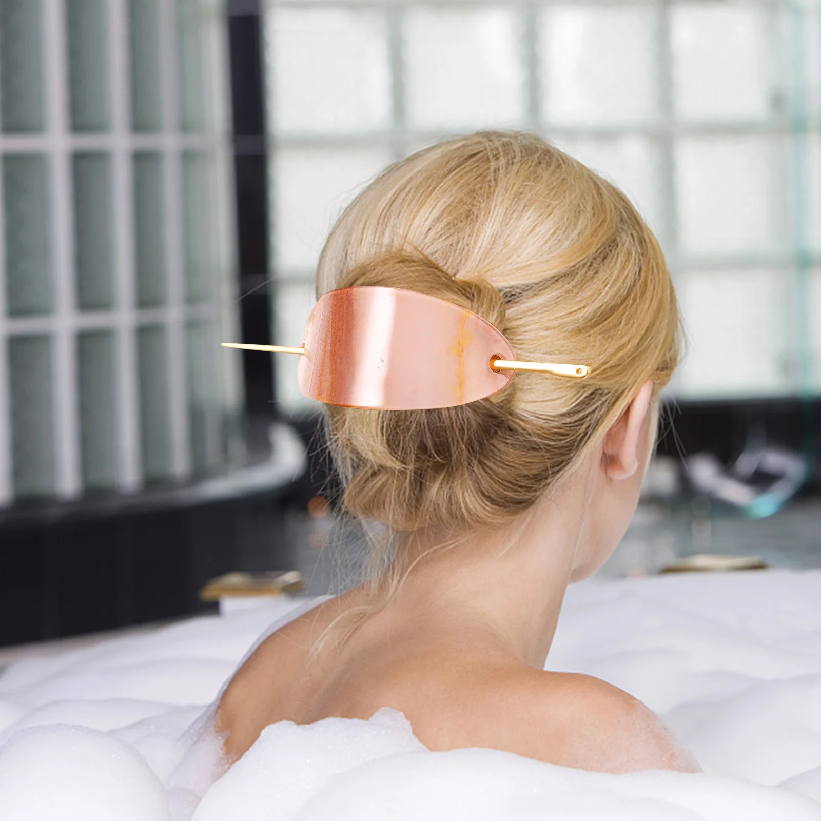 

1pc Oval Pin Girl Gift Hairpin Clip For Women Simple Decor Hair Styling Accessory Wedding Party Hair Accessory Headdress