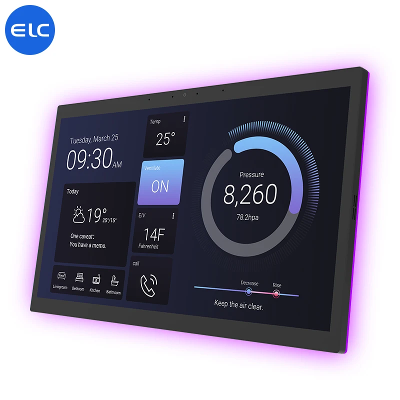2026 Smart Home Matter Thread Wifi 15.6 Inch Wall Mounting Android Display Relay RS232 RJ45 Automation Control Tablet Pan