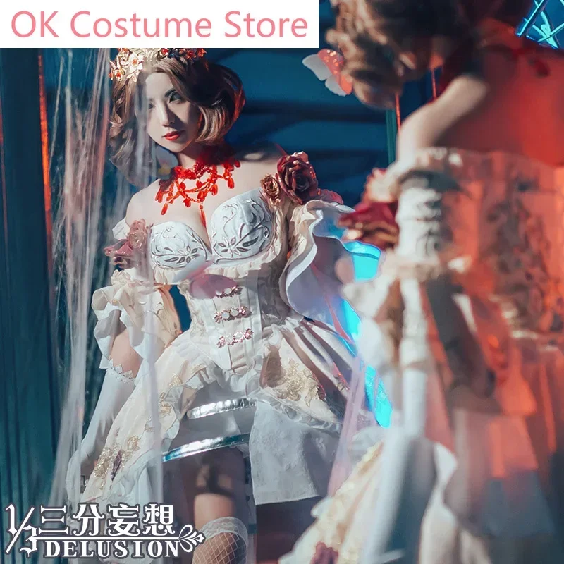 Anime! Identity V Madame Red Blood Feast Marie Game Suit Dress Elegant Uniform Cosplay Costume Halloween Outfit