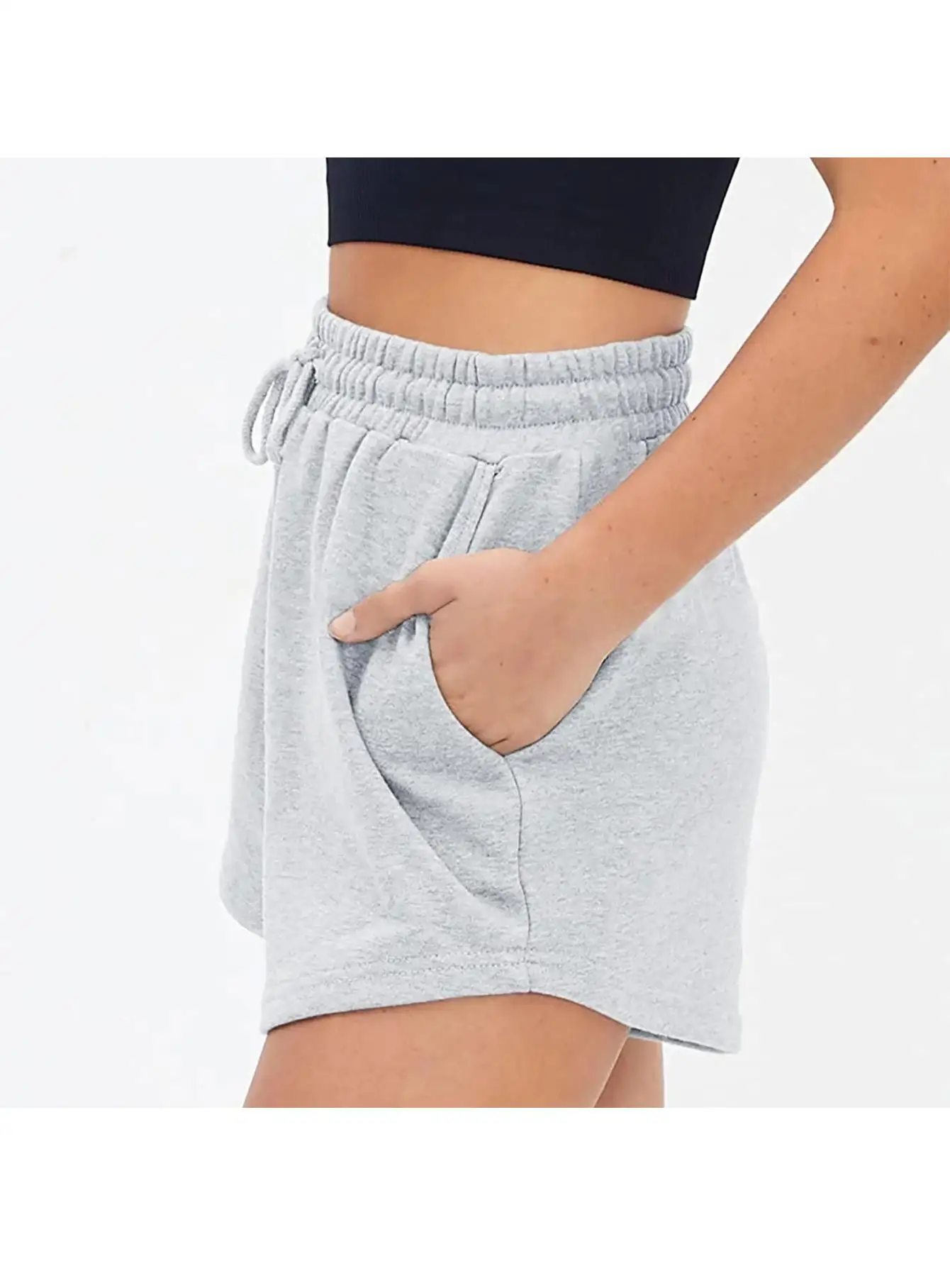 Womens Sweat Shorts with Pockets Casual Summer Comfy Lounge Shorts,Athletic Workout