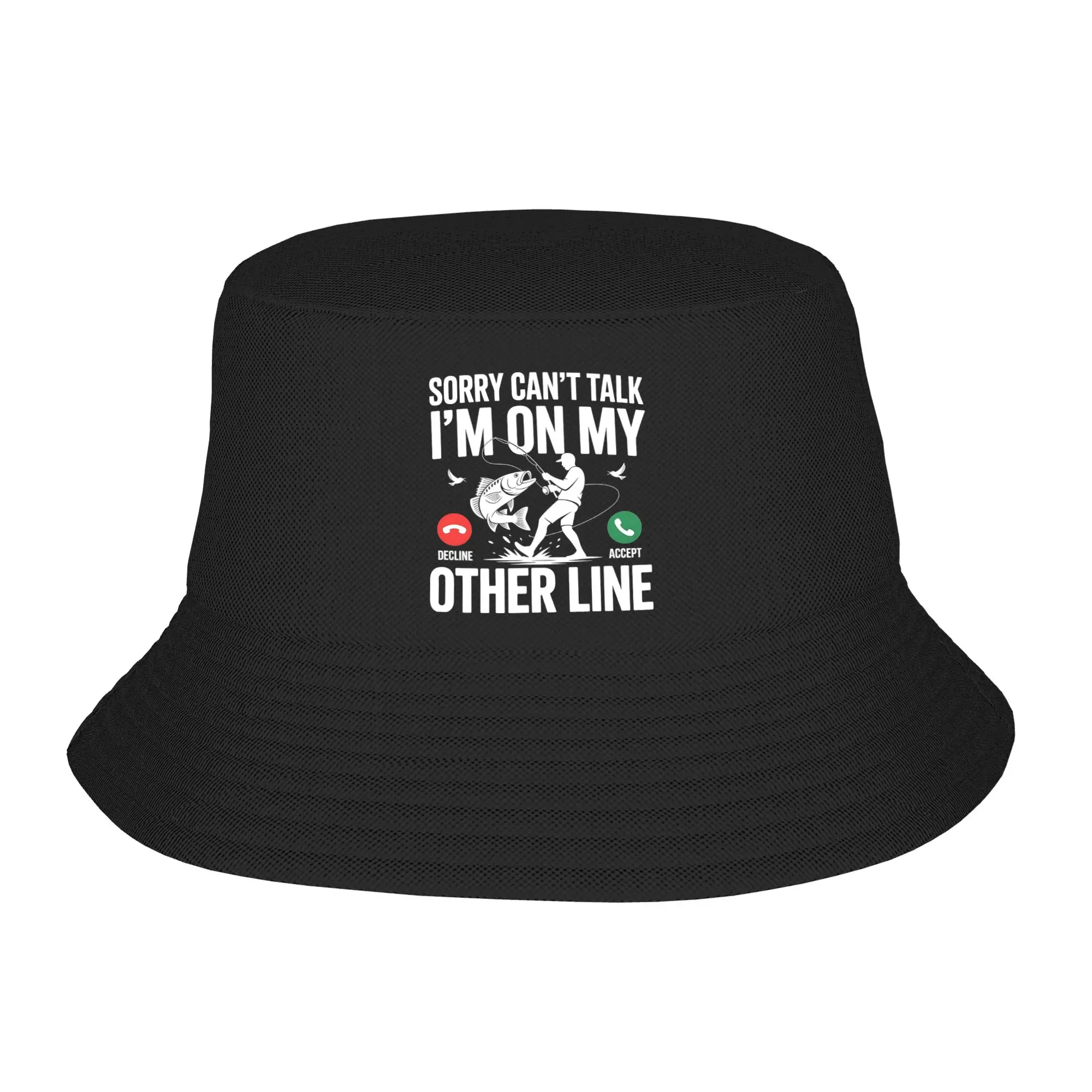 Sorry Can't Talk I'm On My Other Line Bucket Hat Gift For Girl Harajuku  Vocation Caps For Outdoor Lightweight