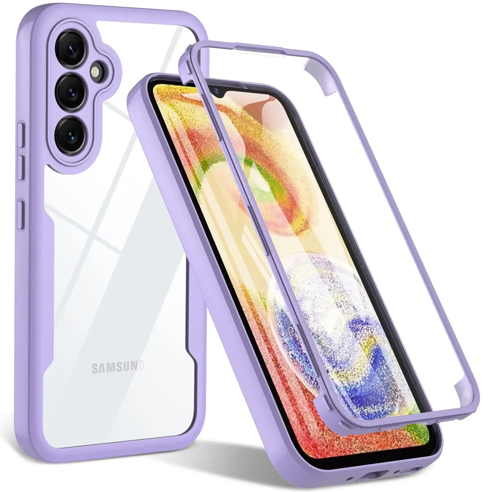 360-Grad-Ganzkörper-Displayschutz, transparente Hülle für Samsung A07 A17 A06 A16 A05S A15 A14 A26 A36 A56 A25 A55 A35 A54 stoßfest – Detail 8