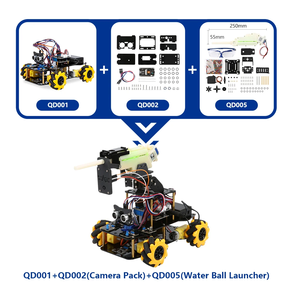 Acebott Esp32 Iot Mecanum Wiel Programmeerbaar Obstakel Vermijden Tracking Kras Codering Starter Smart Robot Carkit Voor Arduino