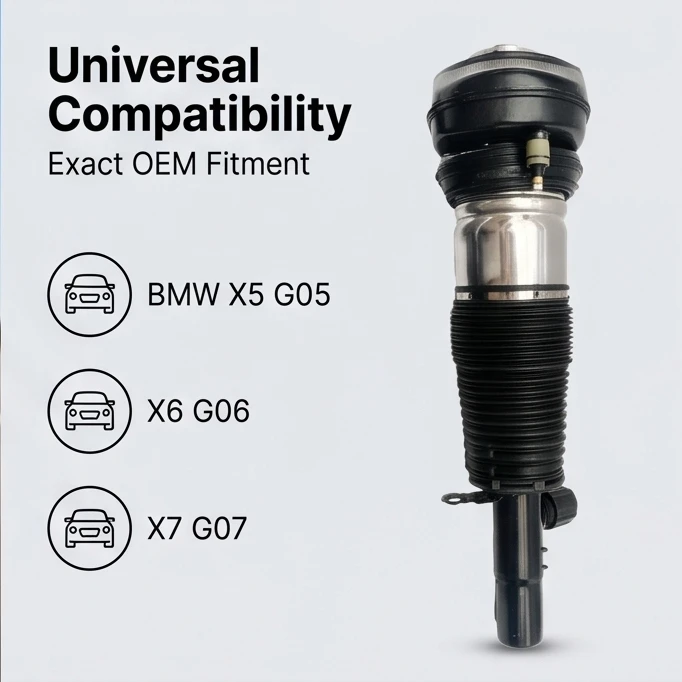 Air Suspension Strut Shock Front Rear For BMW X5 G05 X6 G06 G07 X7 BX7 xDrive AWD 2019- VDC (Vehicle Dynamic Control)