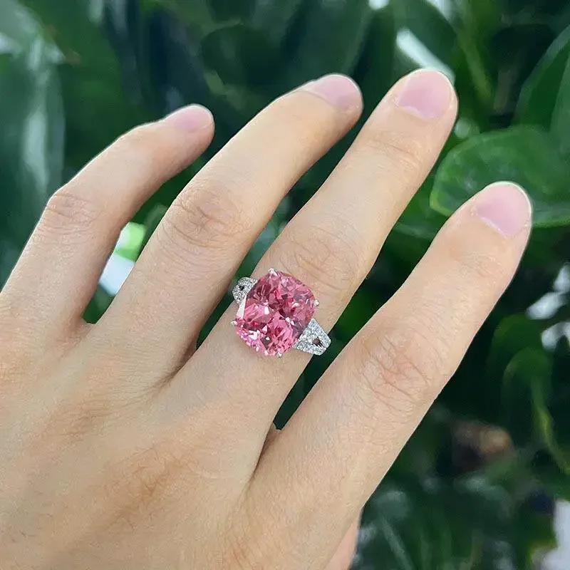 Künstlicher Edelstein Padparadscha Roter Lotus-Farbton Runde Form Großhandel Verfügbar mit Zertifikat – Detail 18
