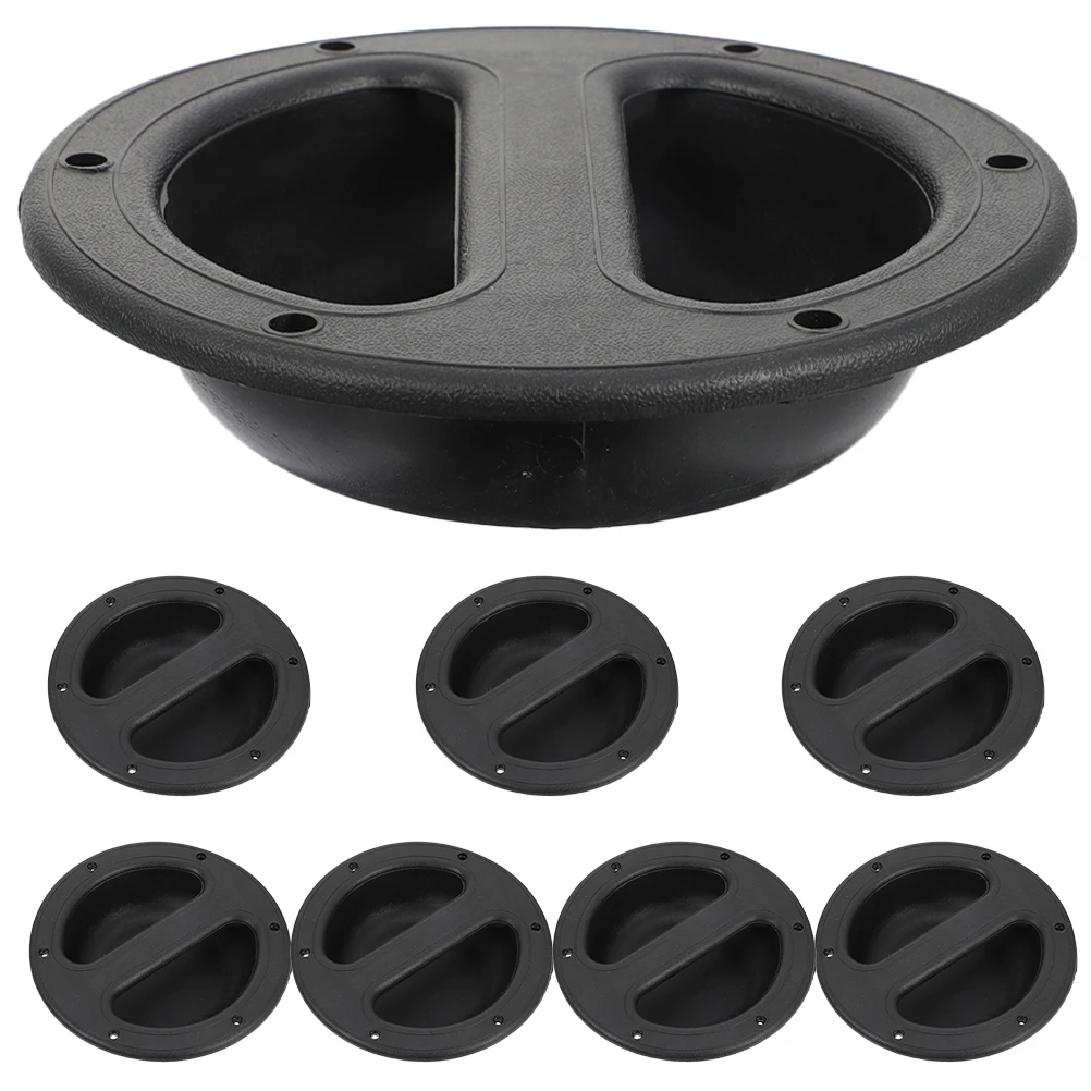 

8pcs Speaker Round Handle Audio Accessories Plastic Loudspeaker Handles Recessed Design Durable Impact Resistant Fits Most