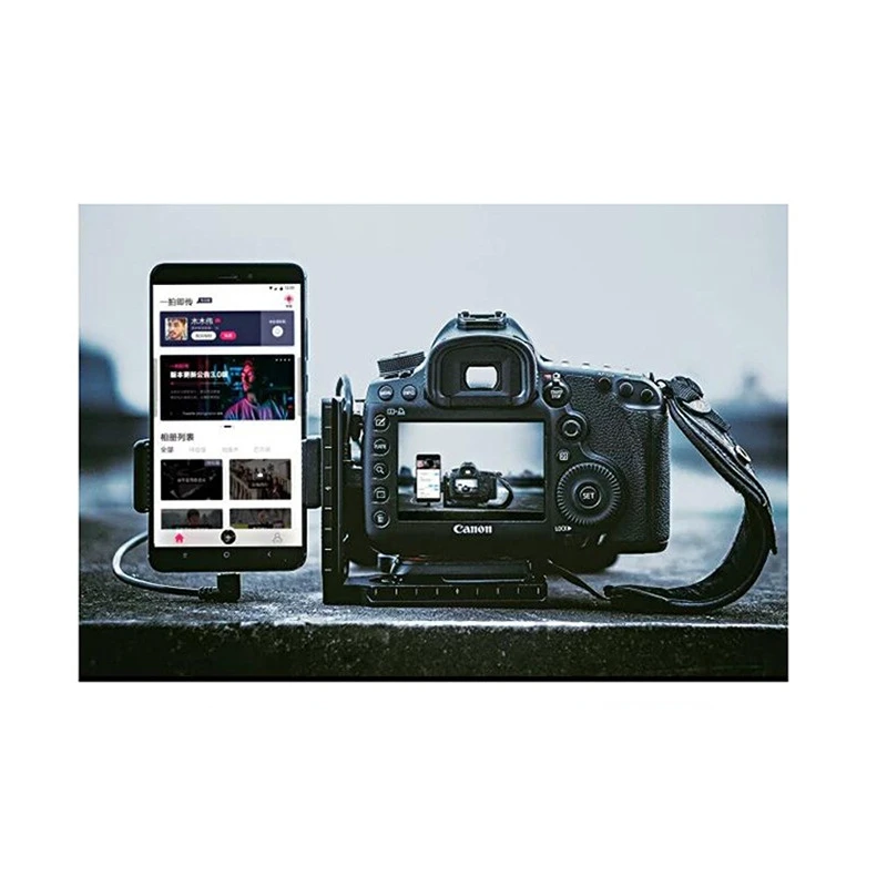 Cable de datos para cámara réflex, lente única Canon conectada con teléfono Android, doble codo, foto, Nube en vivo, fotografía, tipo L