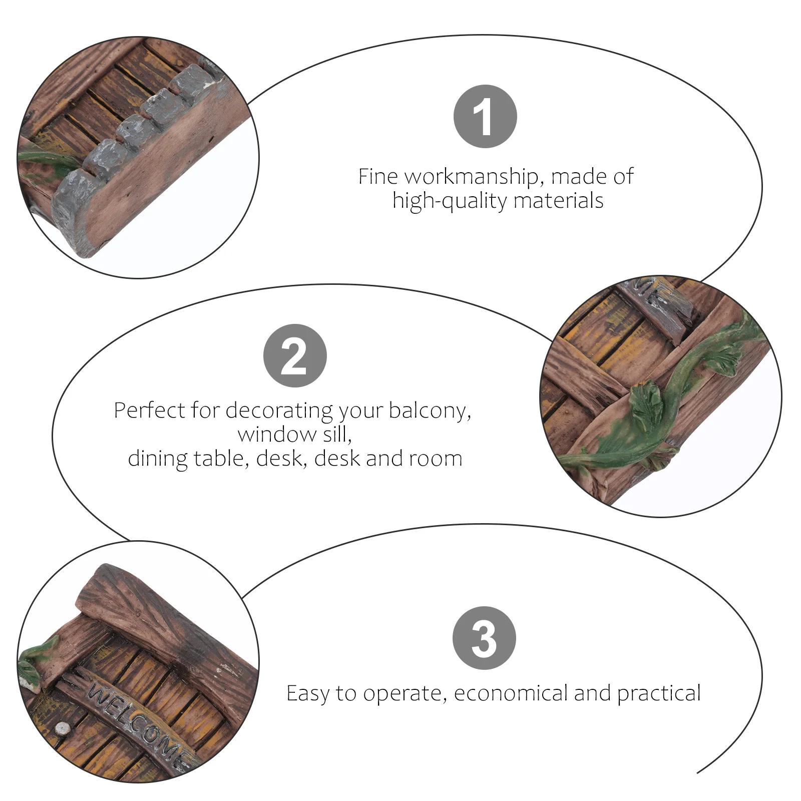 

5Pcs Fish Tank Micro Landscape Resin Gate Ornament Miniature Door Decoration Plant Pot Garden Desktop Decors Home Decoration