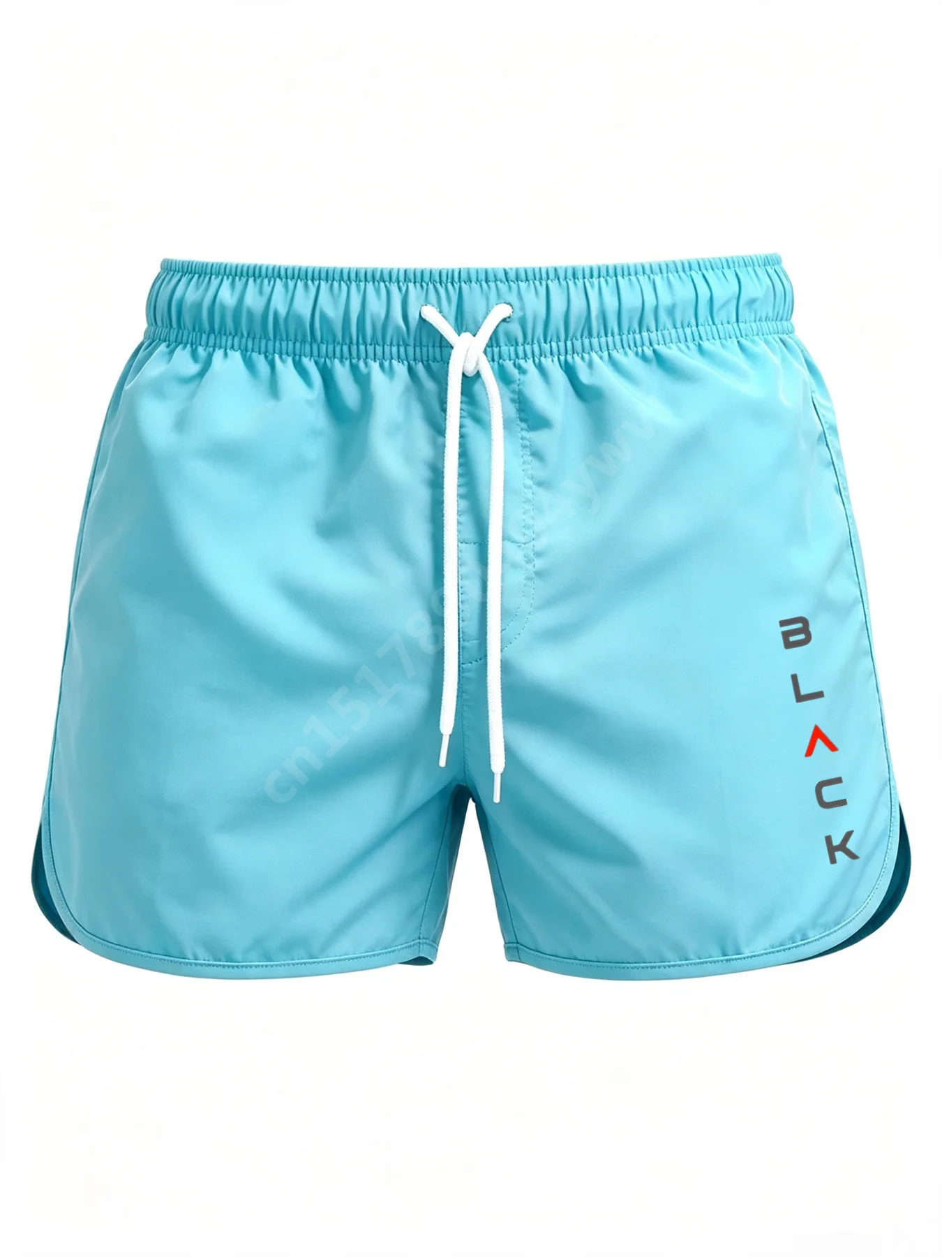 Men's Beach Shorts with Print, Casual Running Pants Lightweight Quick Drying Shorts for Swimming, Surf, Summer