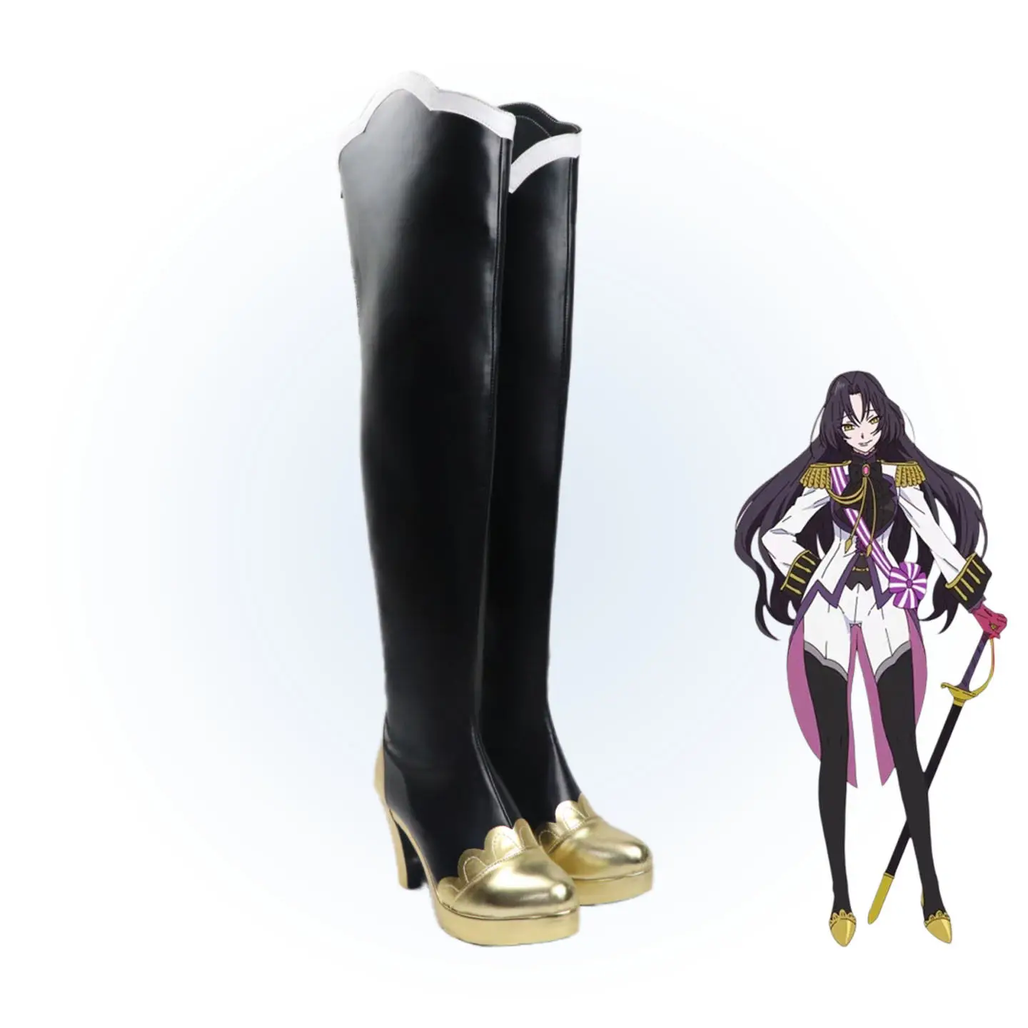 

Обувь для косплея Vanitas Dominique de Sade, длинные сапоги, изготовленные на заказ, любой размер