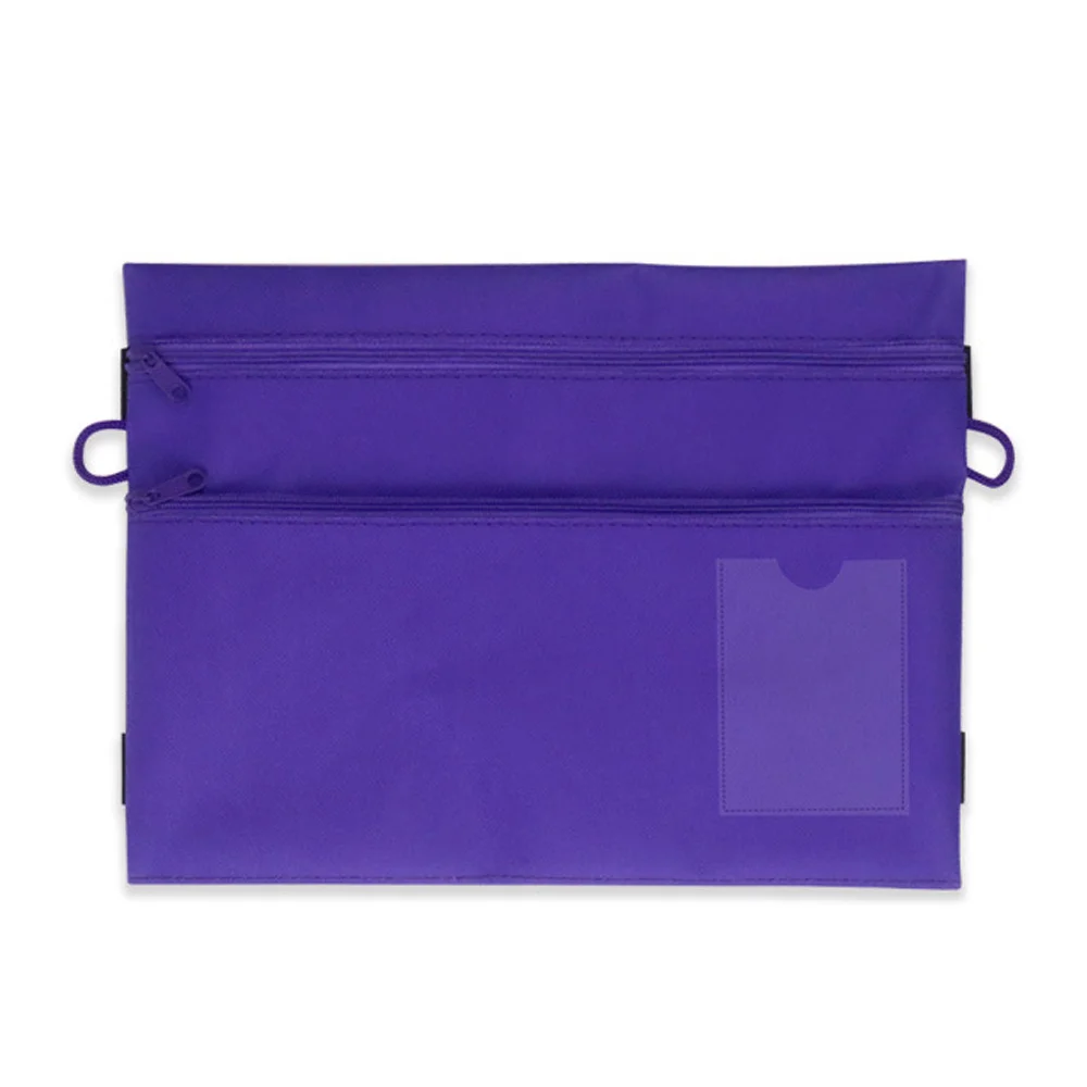 A4 Document File Bag with Handle Creative Cute Student Stationery Bag Business Document Organizer Filing Products,Purple