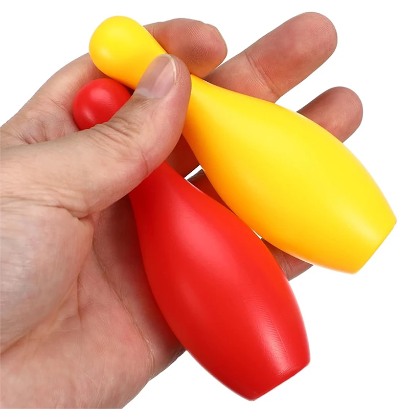 Bowling-Set, Kunststofffarbe, 2 Bälle und 10 Pins, Bowling-Spiele, Outdoor-Sport, Indoor-Übungsball, Gutterball, lustiges Bowling-Set TMZ – Detail 12