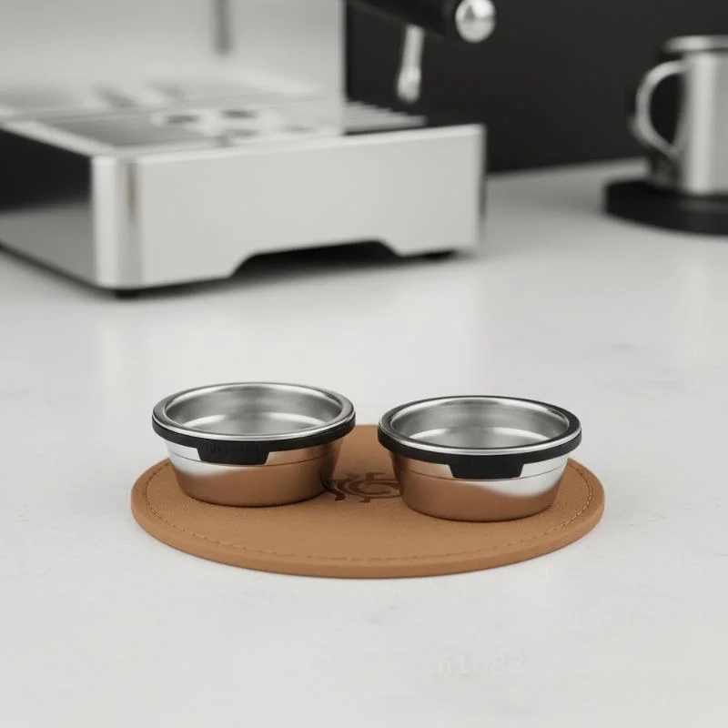 

[ZYAS]【xxx】Double Cup Filter Basket For Luxe ES601 ES701, Coffee Pressurized Porous Filter, Portafilter Basket Coffee Filter