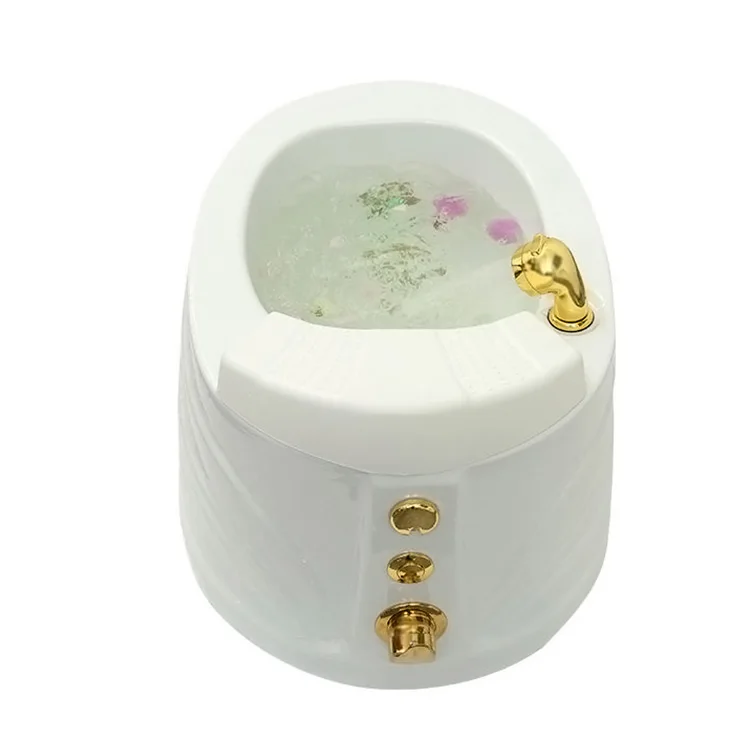 

Beauty Salon Equipment Coloured Light Jet Ceramic Pedicure Sink Foot Massage Pedicure Bowl
