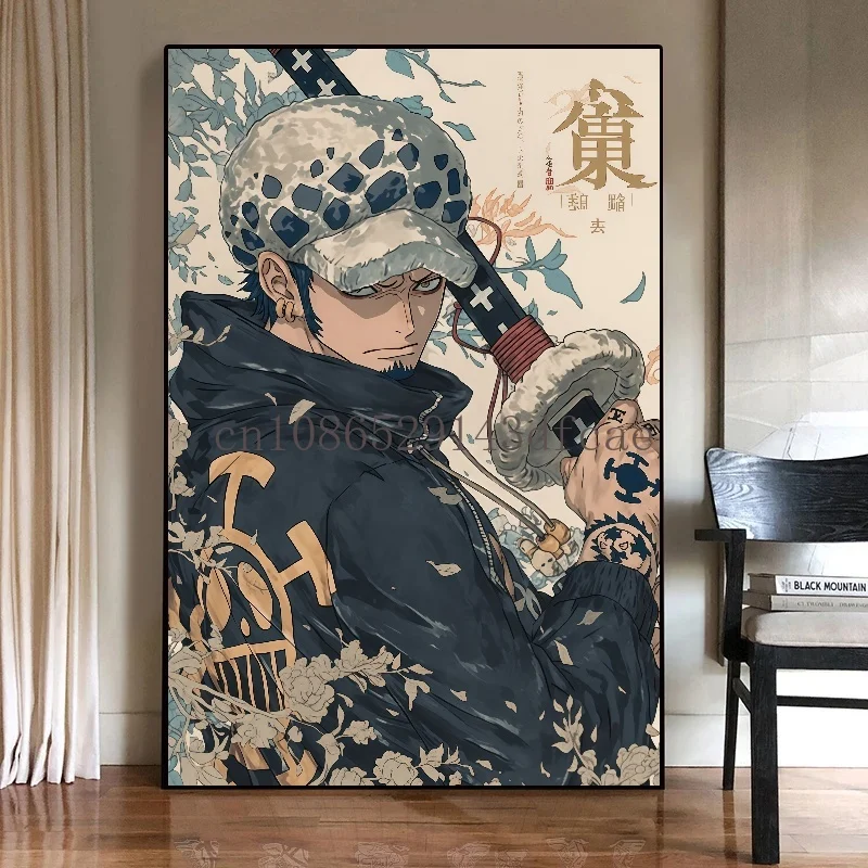 Famoso japão clássico anime uma peça sem moldura impressão em tela