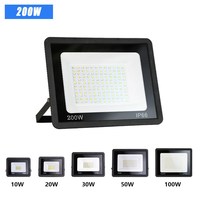 LED FloodLight IP66 Waterproof Ultra Thin 175-265V 10W 20W 30W 50W 100W 150W 200w Outdoor Garden Lamp Street Light