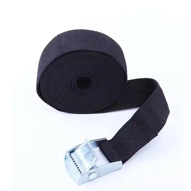 2/4Pcs New 200cm Black Buckle Tie-Down Belt Cargo Straps for Car Motorcycle Bike Metal Buckle Tow Rope Strong Ratchet Belt Tools