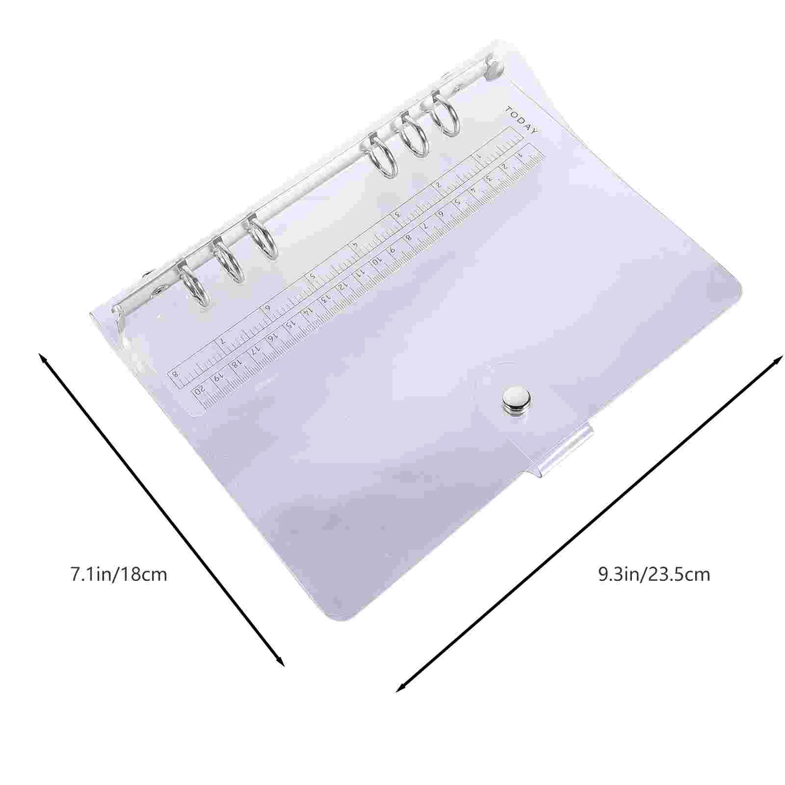 2 Stück Büroordner, transparente Binder, Notizblock-Abdeckung, Planer, Spirale, 235 x 18 cm, transparent