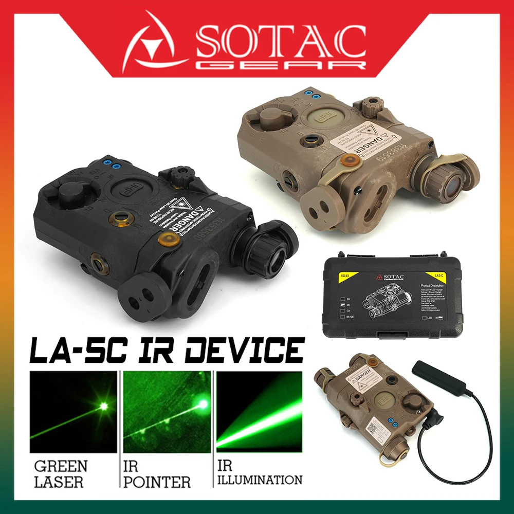 SPECRECISION 2023New Tactical LA-5C/PEQ IR Device UHP Ultra High Power IR illuminator Laser Scope Black/TAN Color