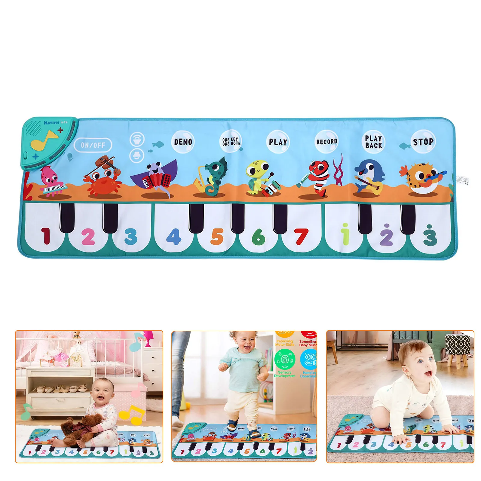 子供のおもちゃ-キッズ教育用ピアノキーボード-ミュージックマット-ベビープレイマット-子供用