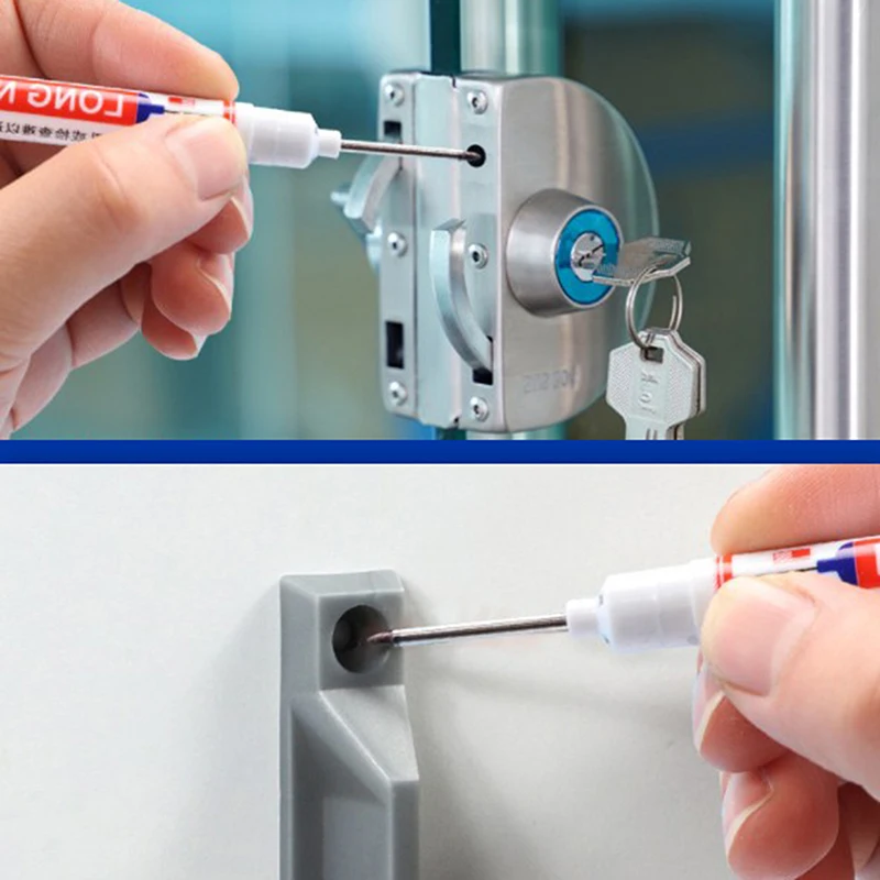Long Head Markers Bathroom Woodworking Decoration Multi-purpose Deep Hole Marker Pens