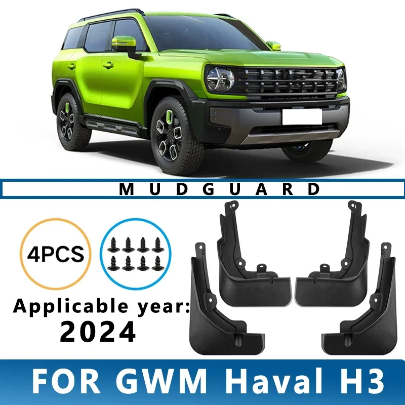 

Mud Flaps Fit for GWM Haval H3 2024Mudguards Tire Fenders Splash Proof Accessories Wheel Guards 4ps