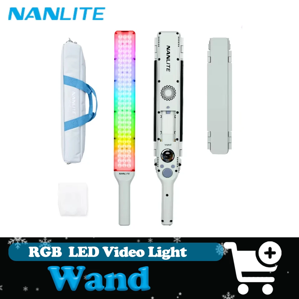 Nanlite Wand 2700-7500K RGB Full Color Handy Light built-in 3 Lighting Modes controlled by Nanlink APP