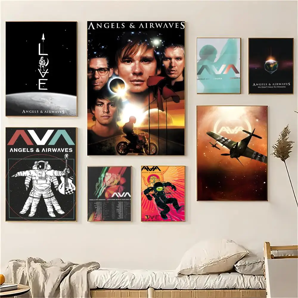 Angels & Airwaves Band Space Rock Poster Self-adhesive Advanced Aesthetic Printing Paper Wall Art for Living Room Home Decor
