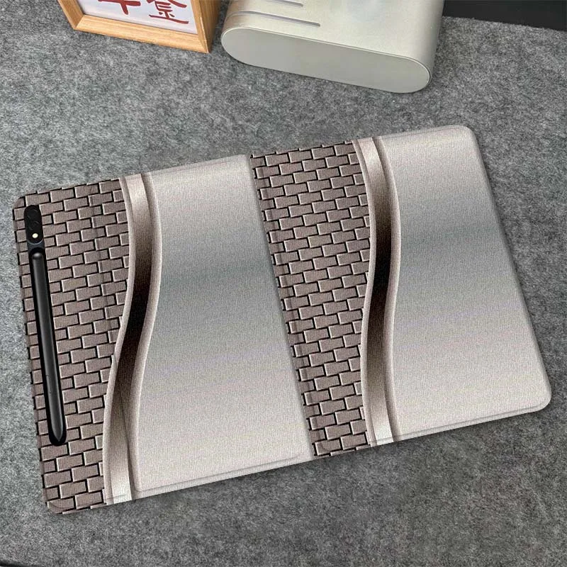 

Silver Brick Wave Pattern For Samsung Galaxy Tab S10 S9 S8 S7 FE Lite Soft Flexible Support Tablet Case Gift