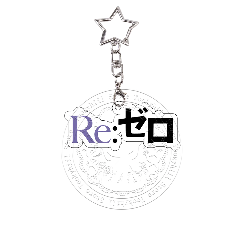 Re:Zero Acryl-Schlüsselanhänger Emilia Ram Beatrice Studentin Kawaii Tasche Anime Cartoon Deko-Accessoires Anhänger Schlüsselring Geburtstagsgeschenk – Detail 13
