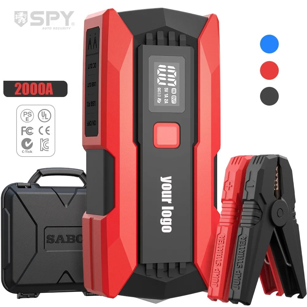 SPY 6 volt portable jumpstarter car lithium battery power booster charger jump starter 12v battery power bank