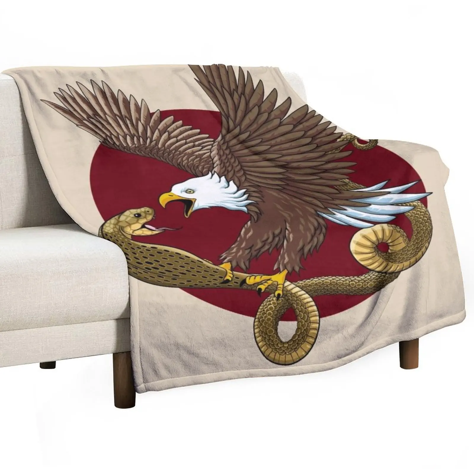 Eagle And snake Throw Blanket Heavy For Sofa Thin Picnic Blankets