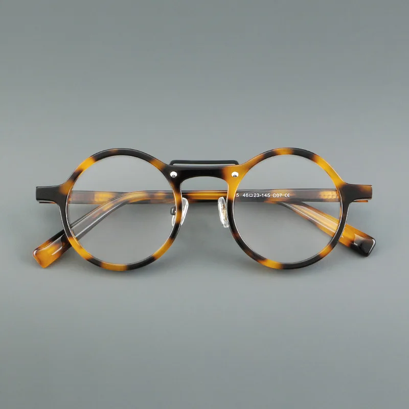 SZTZX Durable Versatile Fashion Prescription Glasses Anti Blue Light Acetate Round Myopia Eyewear Progressive Reading Glasses