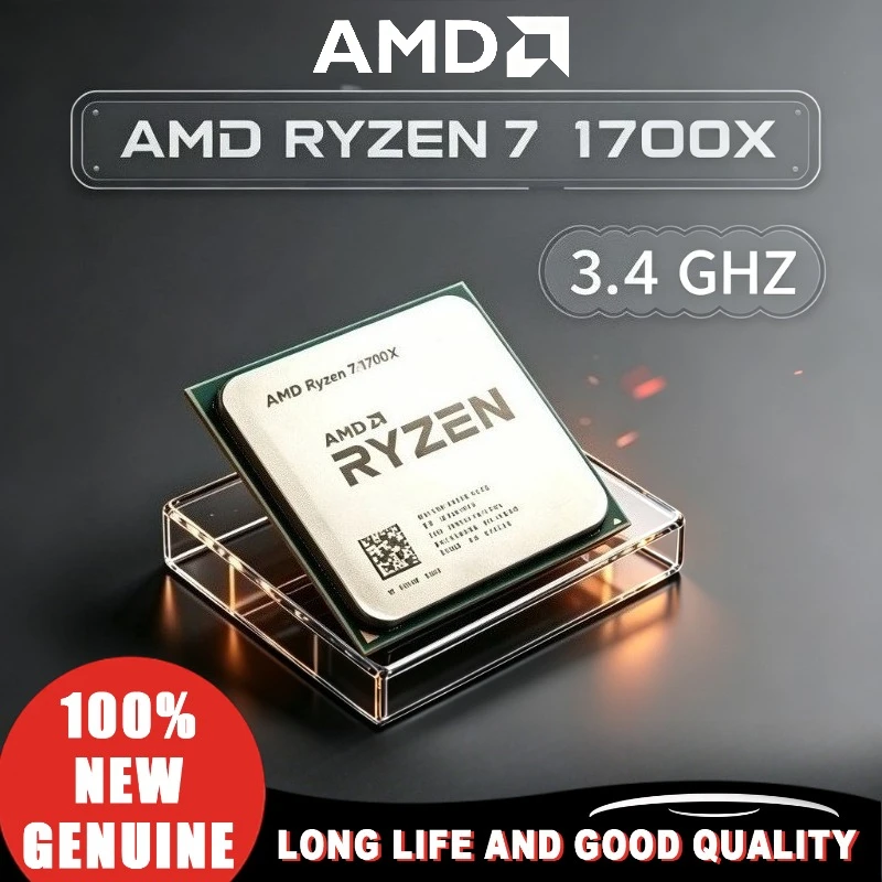 AMD Ryzen 7 1700X Eight-Core 3.4 GHz Socket AM4 YD170XBCM88AE CPU Processor R7 1700X Smooth Multitasking