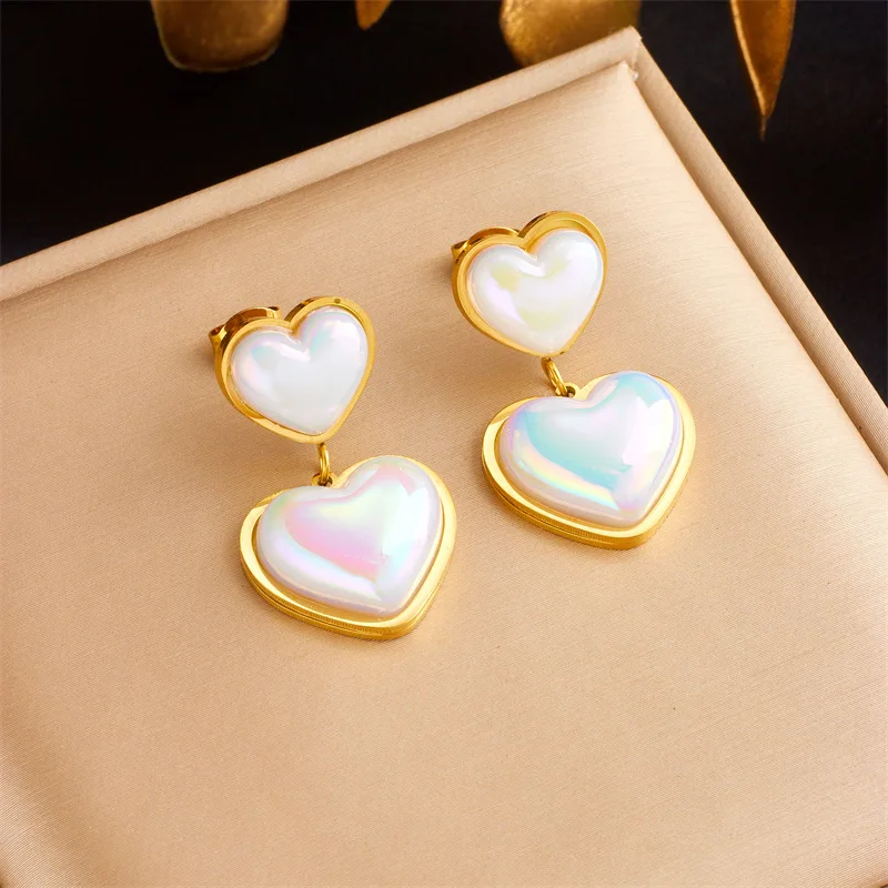 Stainless Steel Bohemian Gold Plated Evil Eye & Tree of Life Dangle Earrings For Trendy Girls Daily Casual Party Fashion Jewelry