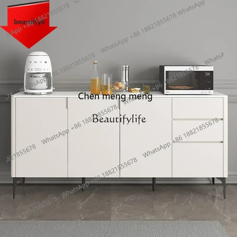 New style Solid wood slate dining side cabinet Italian minimalist locker against the wall Modern simplicity ss 8617