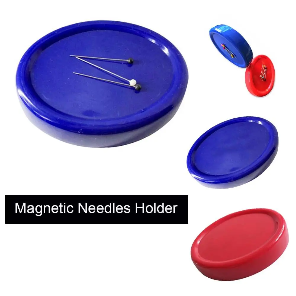 1Pc Portable Magnetic Pin Cushion Practical Lightweight Oval DIY Needle Arts Craft Durable Dressmaking Needle Storage Box