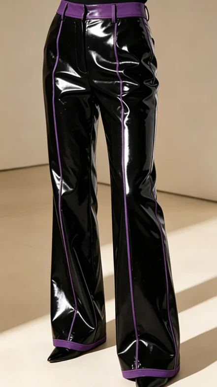 Gummi100% Latex Rubber Gummi Fitness & Swim Style, 0.4mm Thickness,Two-tone spliced fashion trousers