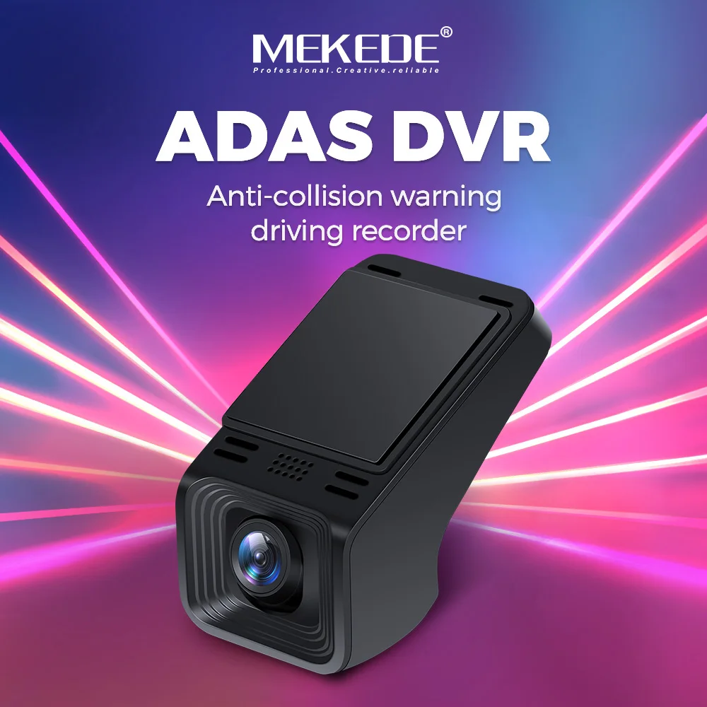 MEKEDE Car 1080 ADAS DVR Camera Full HD LDWS Anti-collision Night Vision Car Recorder Navigator Android DVD Player TF Card Slot