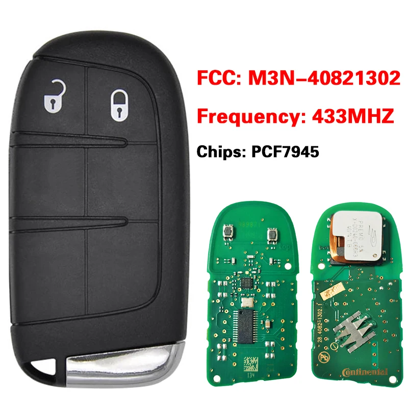 

CN017003 Original 2 Button Smart Remote Key 433MHZ PCF7945 Chip FCCID M3N-40821302 735577273 For Fiat Freemont 500L 2012-2018