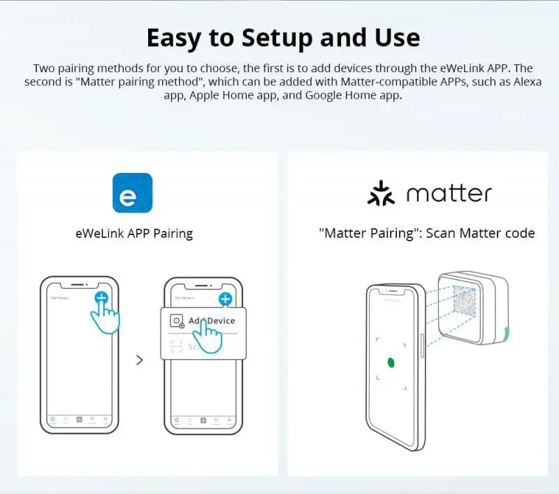 SONOFF MINIR4M Mini Wifi Matter Switch المنزل الذكي ESP32 رقاقة فصل التتابع يعمل مع Apple Homekit Alexa Google Home EWeLink App