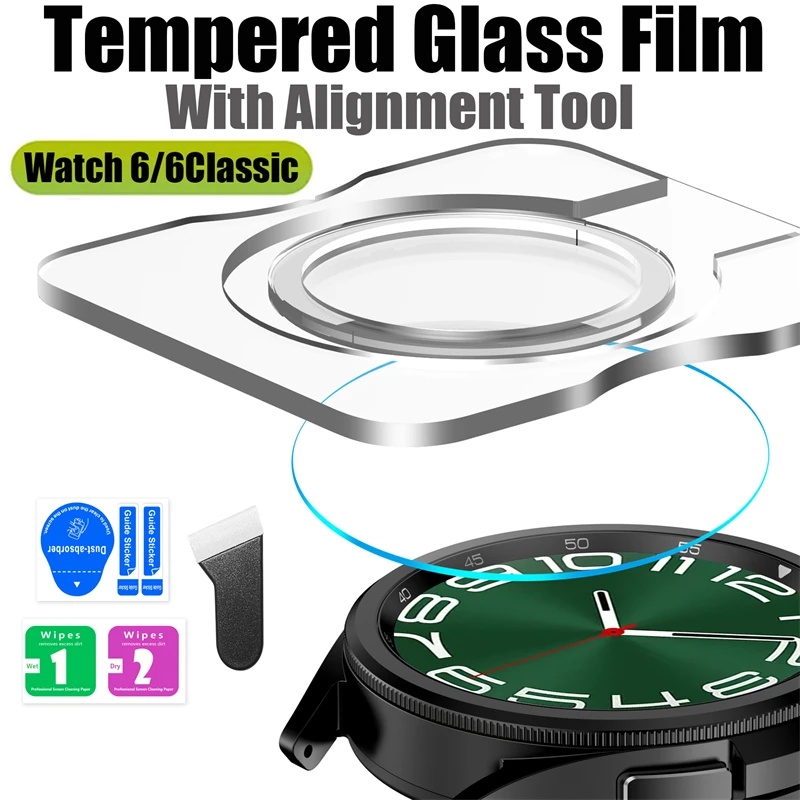 

Alignment Tool Tempered Glass Film For Samsung Galaxy Watch 6 5 4 40mm 44mm 6 Classic 43mm 47mm Easy Install Screen Protector
