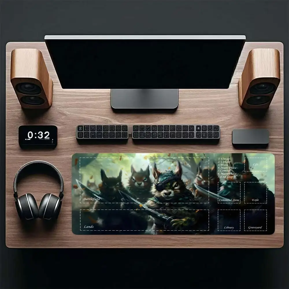 Card playmat Mouse pad Fantasy-themed TCG gamming playmat game play mat Duel pads Beginner Card Battles Commander Gaming Deskpad